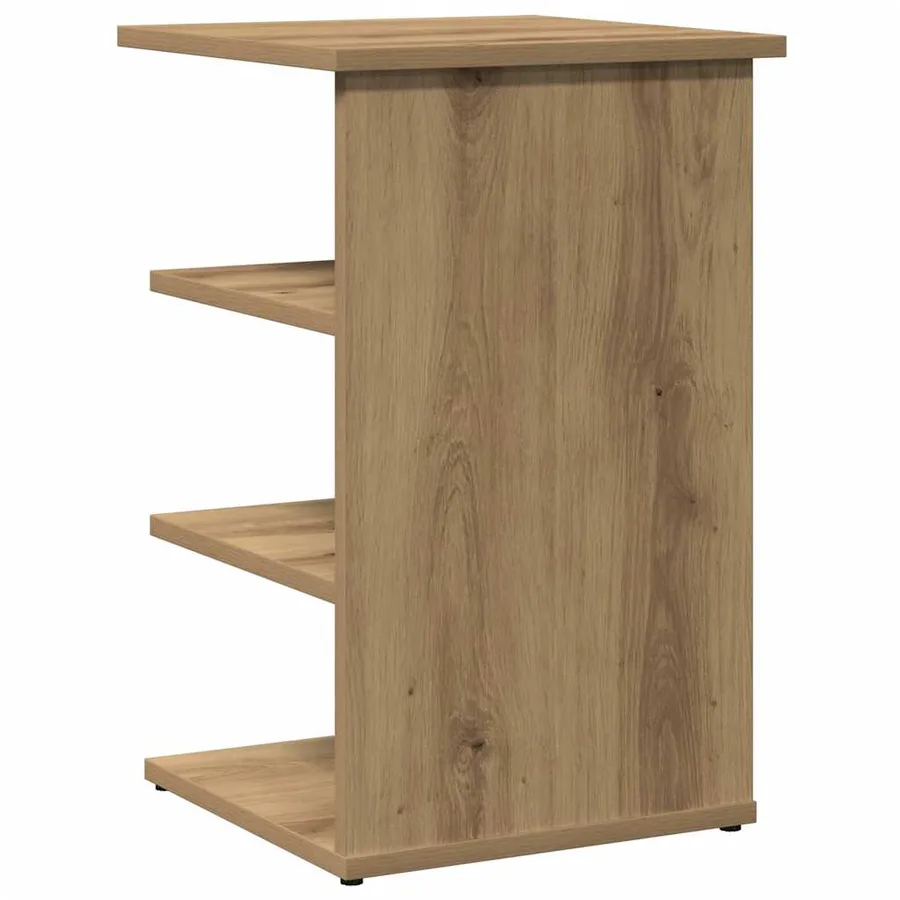 Buffet chêne artisanal 35x35x55 cm bois d'ingénierie - 6