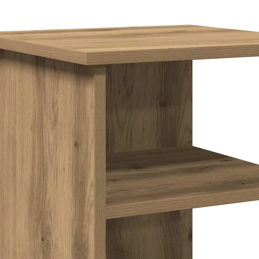 Buffet chêne artisanal 35x35x55 cm bois d'ingénierie - 7