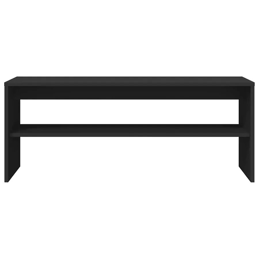 Meuble TV Noir 100 x 40 x 40 cm Aggloméré - 5