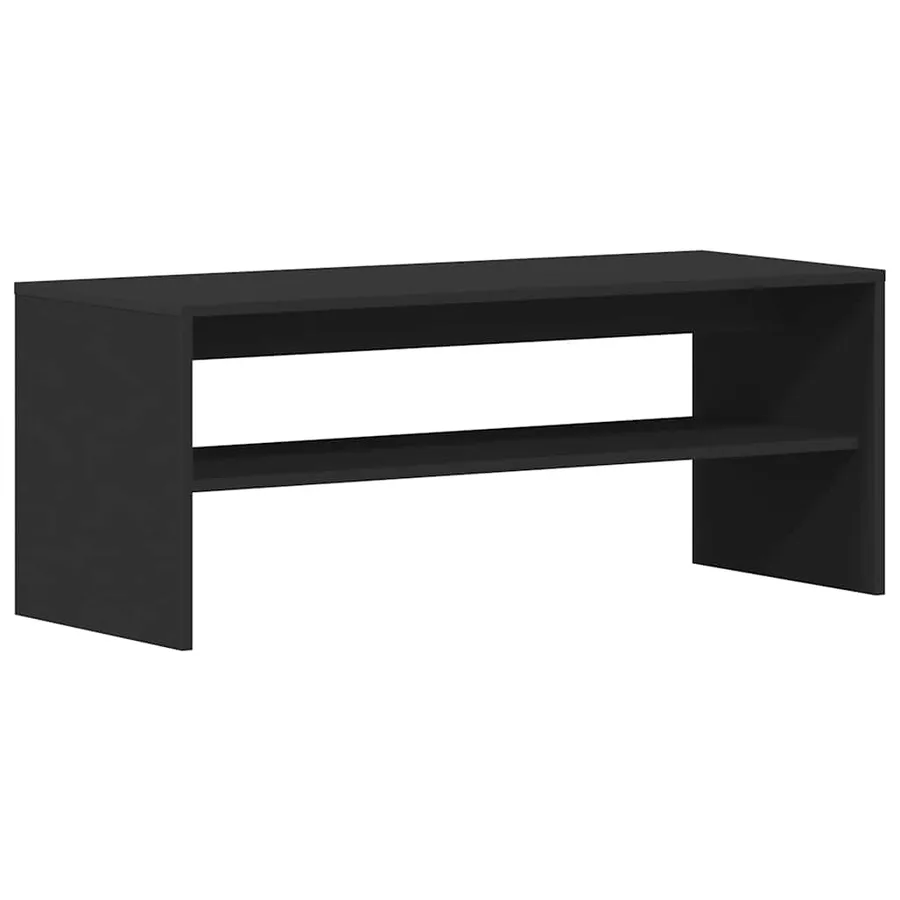 Meuble TV Noir 100 x 40 x 40 cm Aggloméré - 7