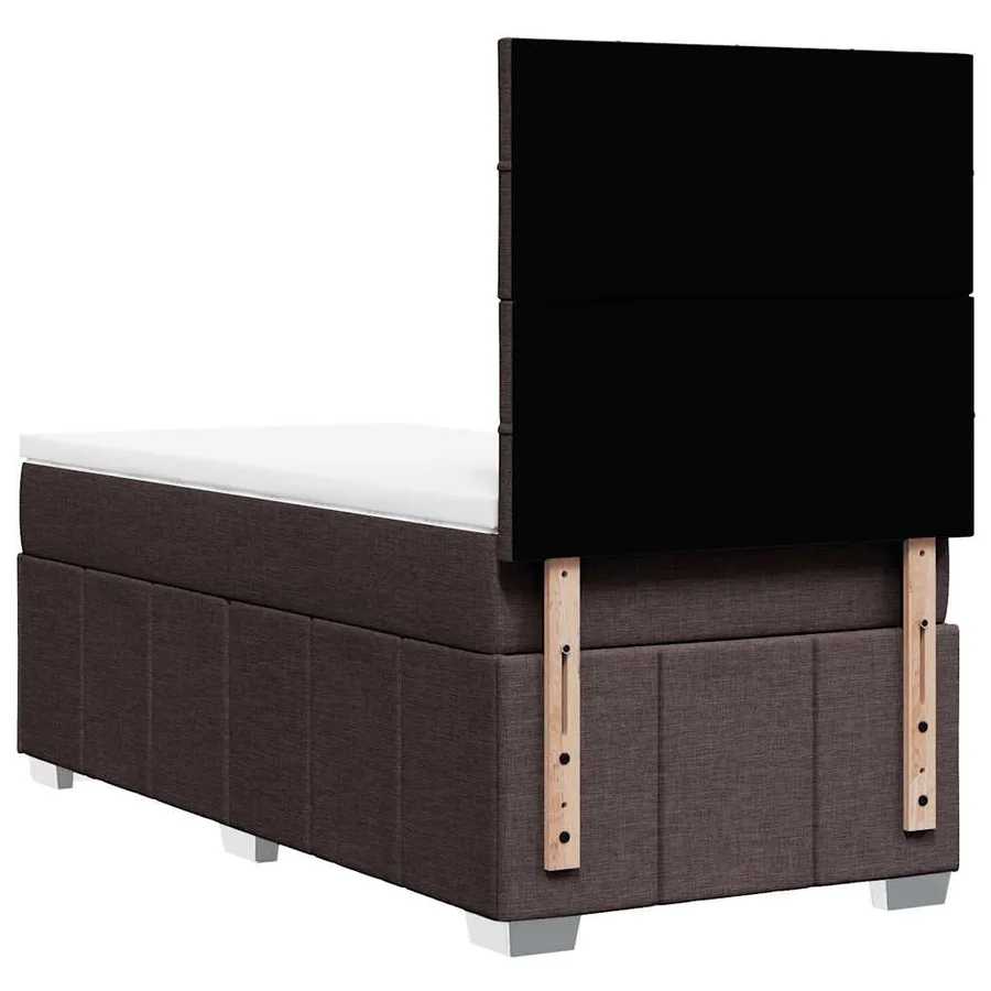 Sommier à lattes de lit avec matelas Marron foncé 90x200 cm - 8
