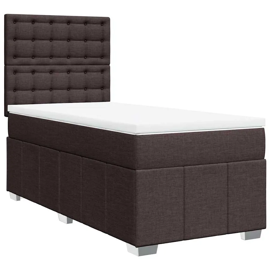 Sommier à lattes de lit avec matelas Marron foncé 90x200 cm - 3