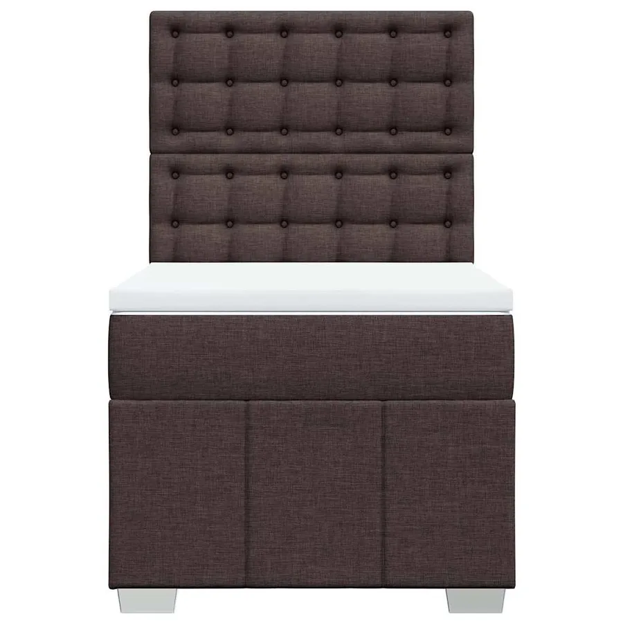 Sommier à lattes de lit avec matelas Marron foncé 90x200 cm - 6