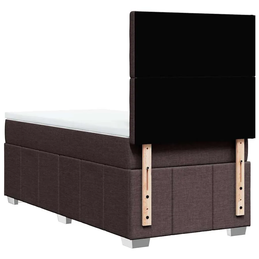 Sommier à lattes de lit avec matelas Marron foncé 90x200 cm - 8