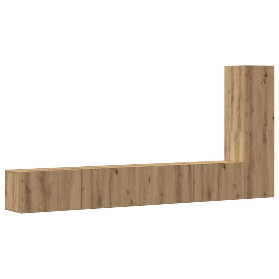 Ensemble de meuble TV mural 3 pcs chêne artisanal - 2