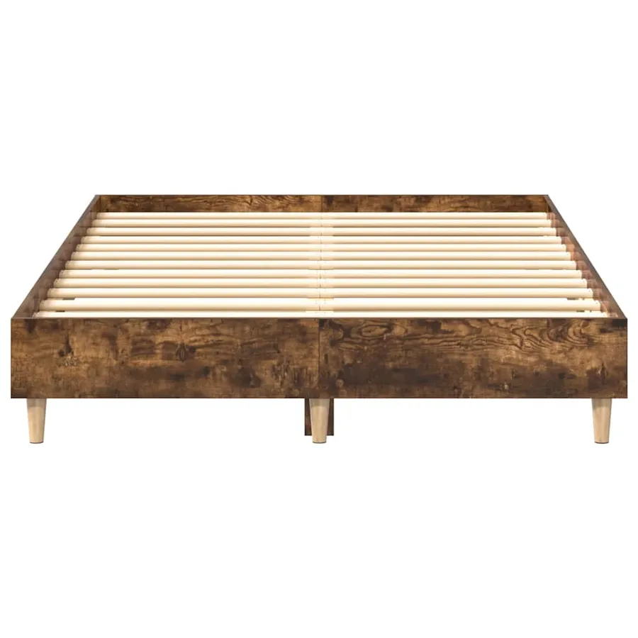 Cadre de lit sans matelas chêne fumé 120x200 cm bois ingénierie - 5