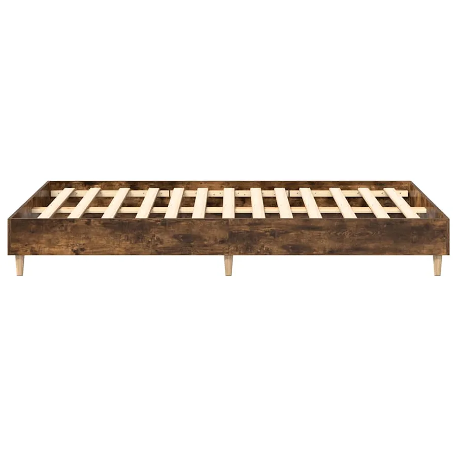 Cadre de lit sans matelas chêne fumé 120x200 cm bois ingénierie - 6