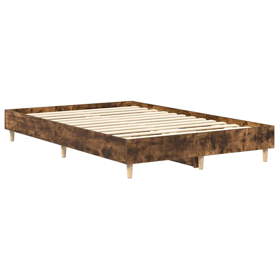 Cadre de lit sans matelas chêne fumé 120x200 cm bois ingénierie - 7