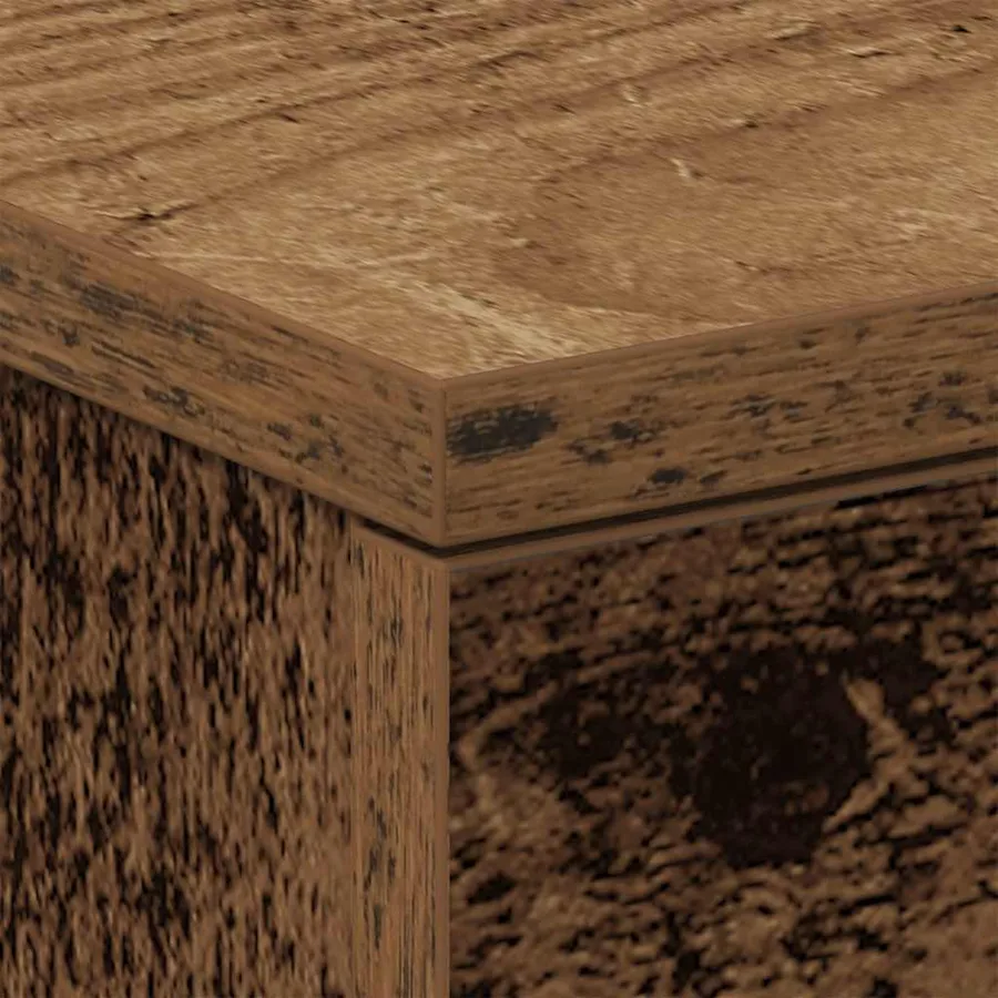 Tables de chevet 2 pcs vieux bois 38x35x55 cm bois d'ingénierie - 10