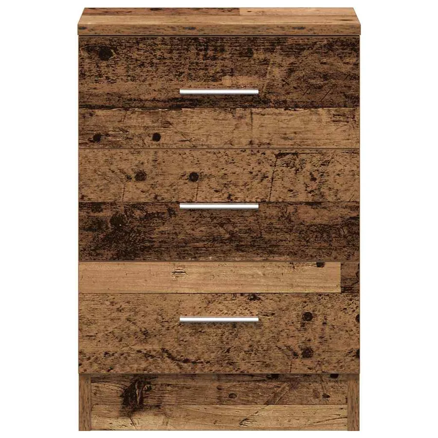 Tables de chevet 2 pcs vieux bois 38x35x55 cm bois d'ingénierie - 7