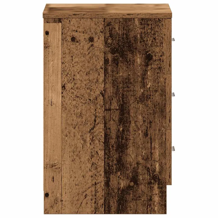 Tables de chevet 2 pcs vieux bois 38x35x55 cm bois d'ingénierie - 8