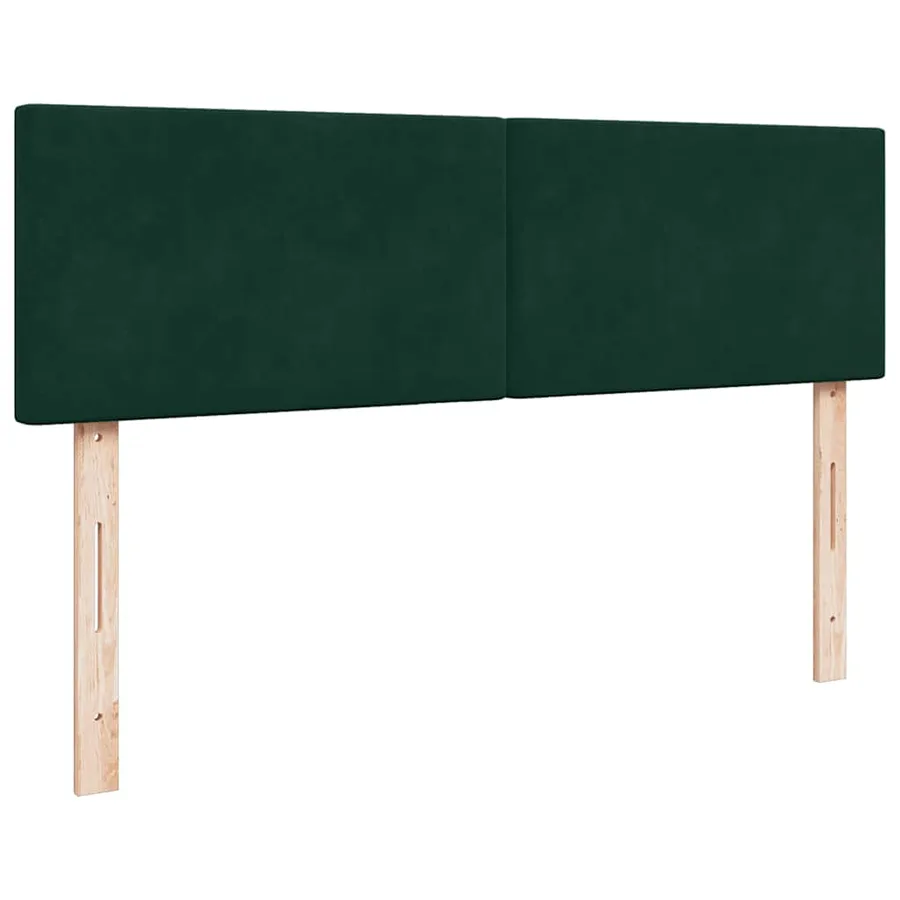 Cadre de lit ottoman avec matelas vert foncé 140x200 cm velours - 8
