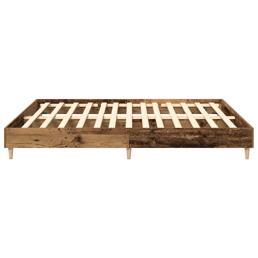 Cadre de lit sans matelas vieux bois 160x200 cm bois ingénierie - 6