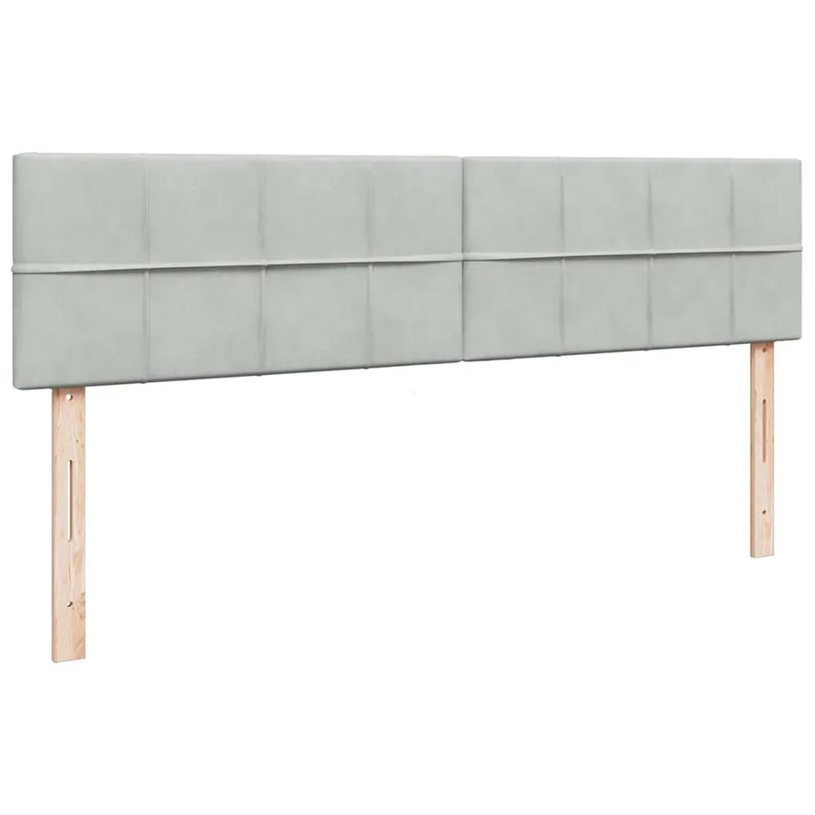 Cadre de lit ottoman avec matelas gris clair 160x200 cm velours - 8