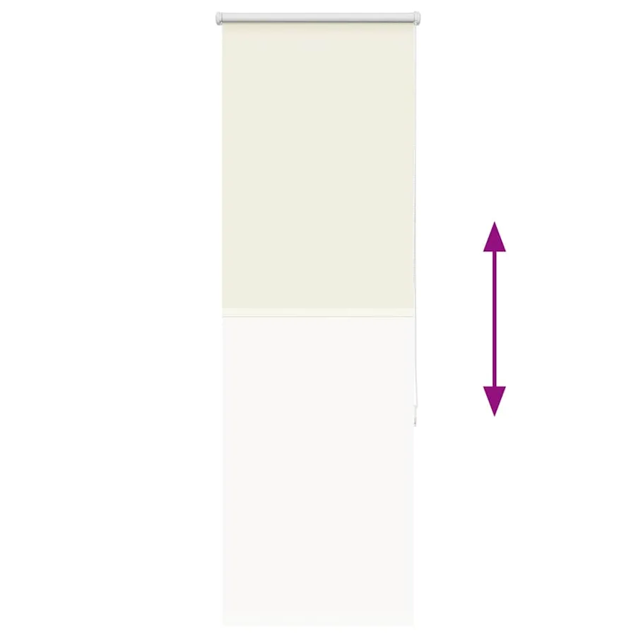 Store enrouleur occultant blanc cassé 40x130cm largeur du tissu - 5