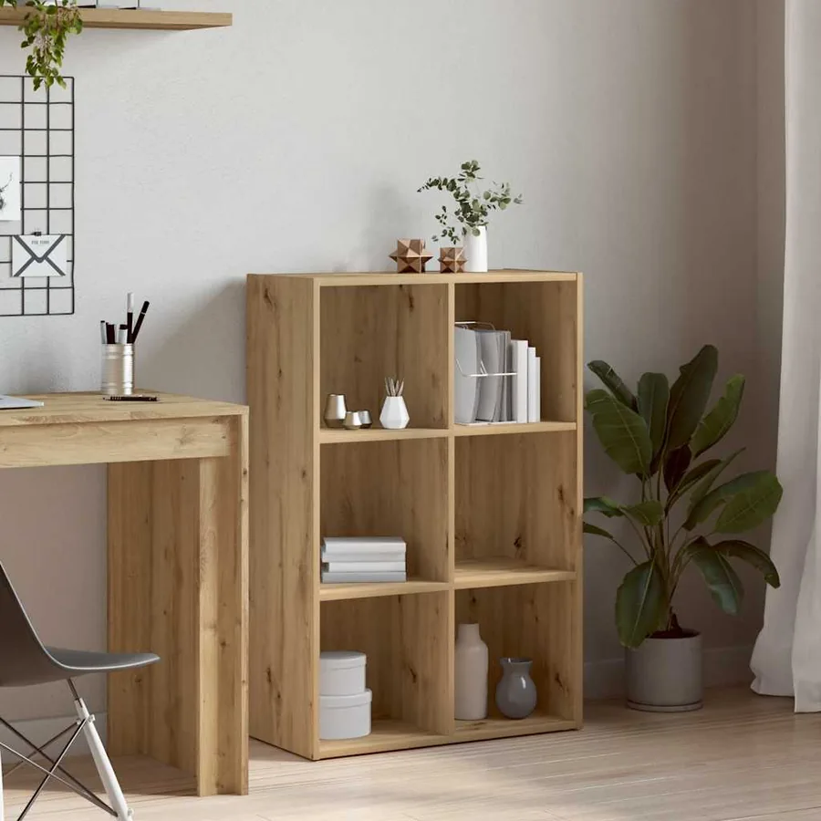 Bibliothèque/Buffet chêne artisanal 66x30x98 cm bois ingénierie