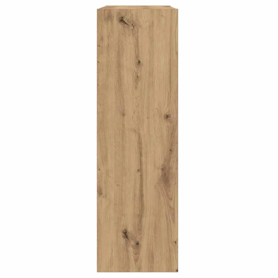 Bibliothèque/Buffet chêne artisanal 66x30x98 cm bois ingénierie - 6