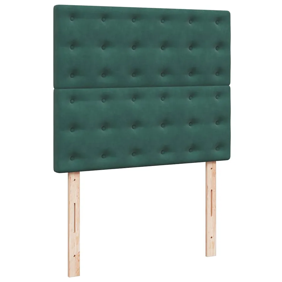 Cadre de lit ottoman avec matelas vert foncé 120x200 cm velours - 13