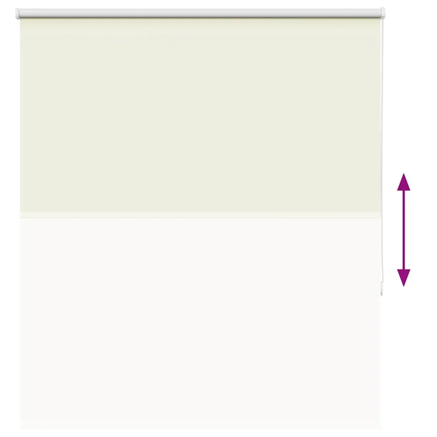 Store enrouleur occultant blanc cassé 120x150 cm largeur tissu - 9