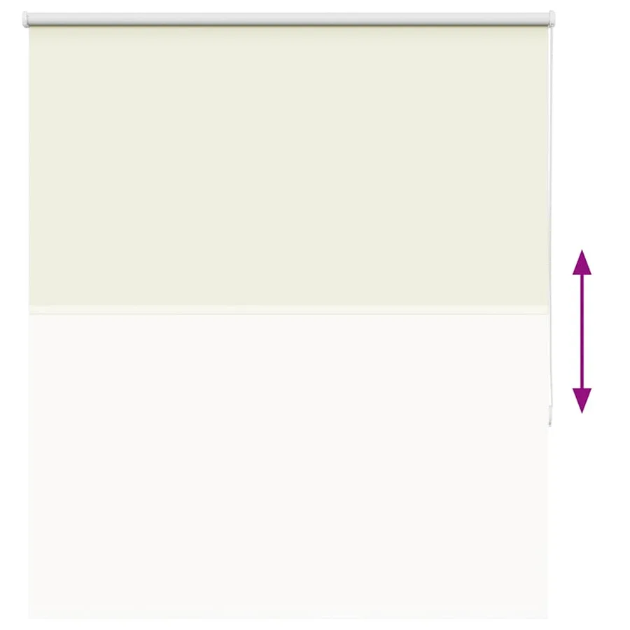 Store enrouleur occultant blanc cassé 120x175 cm largeur tissu - 9
