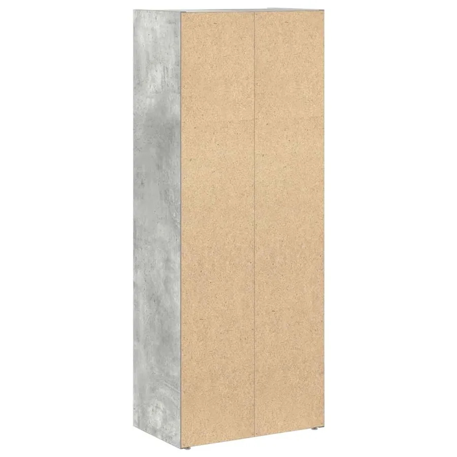 Bibliothèque gris béton 40x24x102 cm bois d'ingénierie - 7