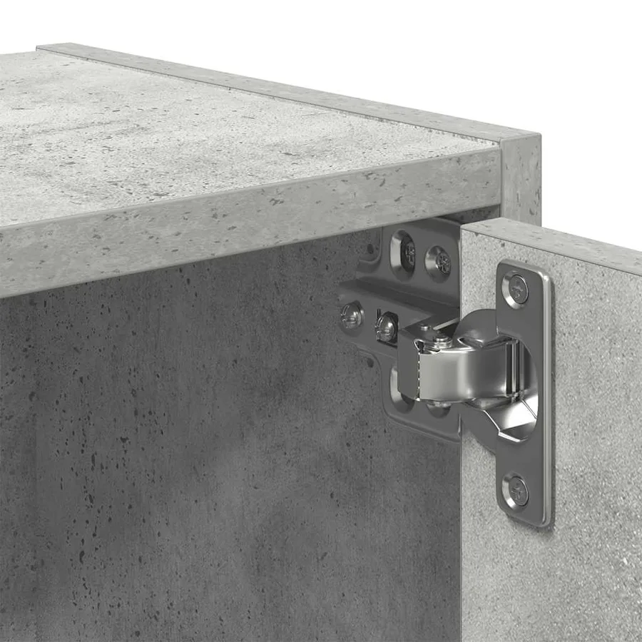 Bibliothèque gris béton 40x24x102 cm bois d'ingénierie - 9