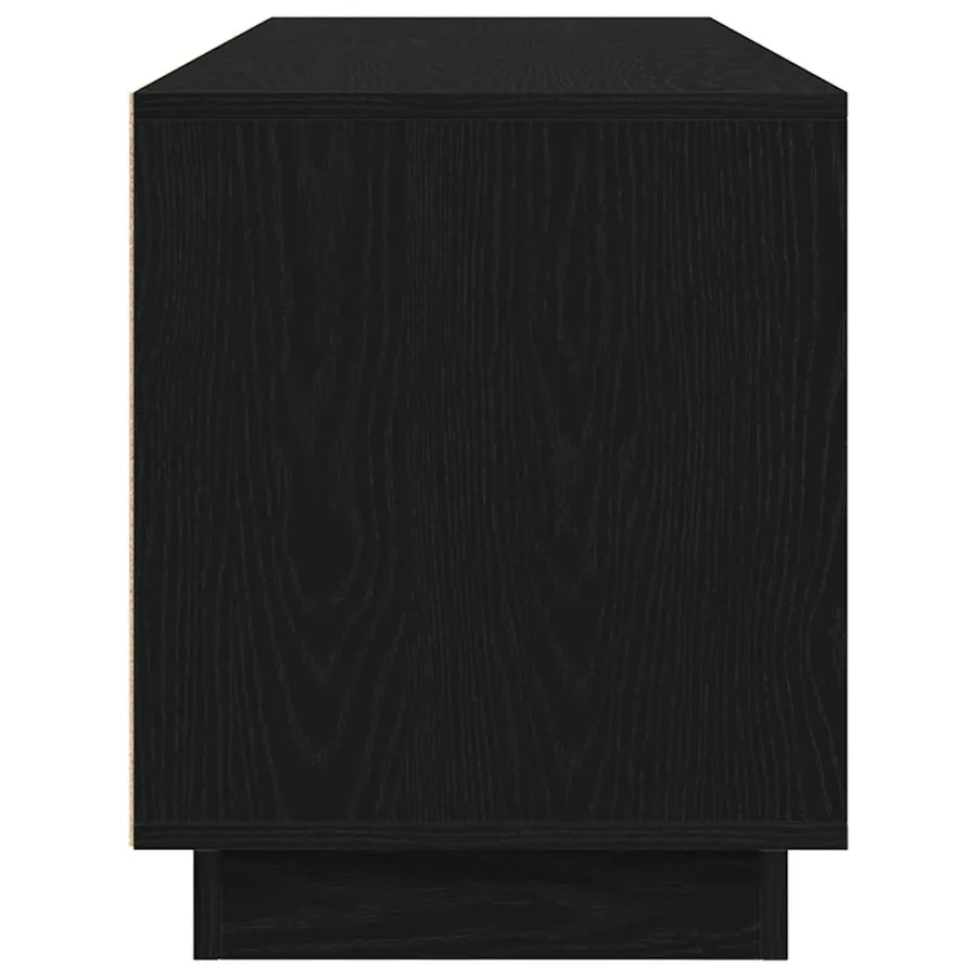 Meuble TV avec lumières LED chêne noir 160,5x41x50 cm - 8