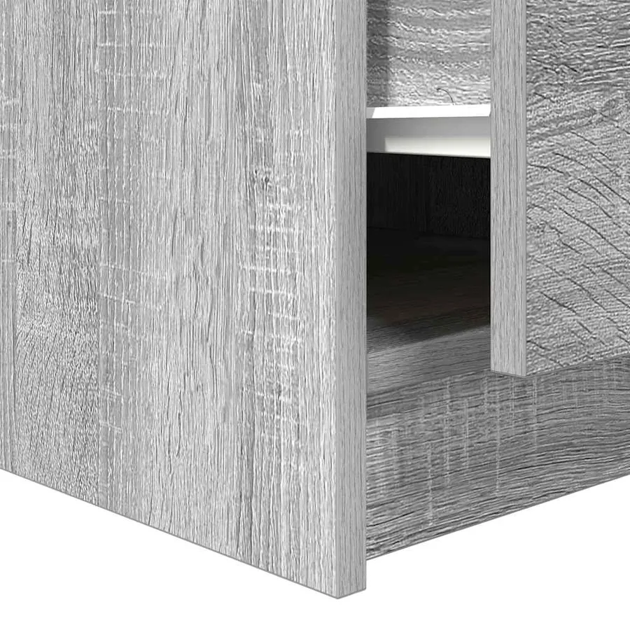 Table basse avec tiroirs sonoma gris 100x100x40 cm - 11