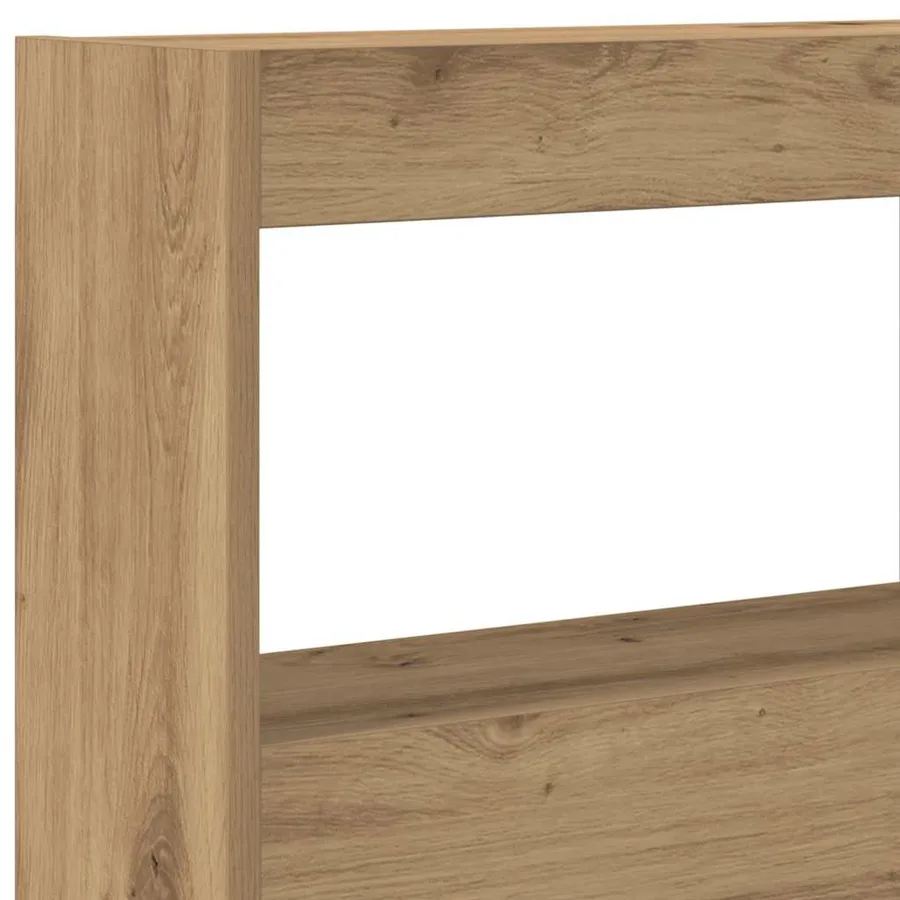 Armoire tête de lit avec LED chêne artisanal 140x17x102 cm - 10
