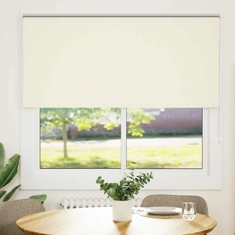 Store enrouleur occultant blanc cassé 155x150 cm largeur tissu - 2