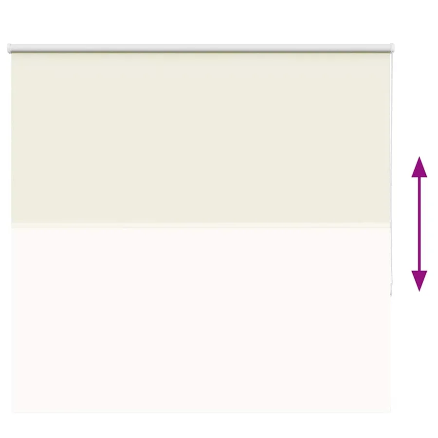 Store enrouleur occultant blanc cassé 155x150 cm largeur tissu - 9