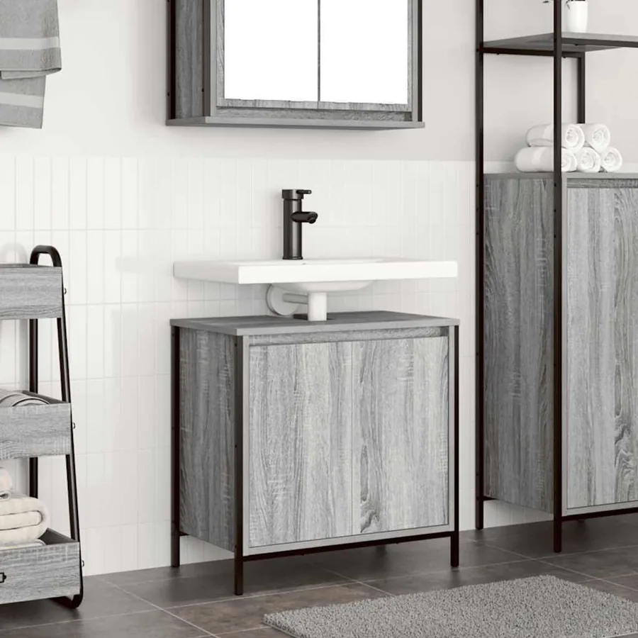 Meuble de salle de bain avec lavabo 60x34,5x60 cm