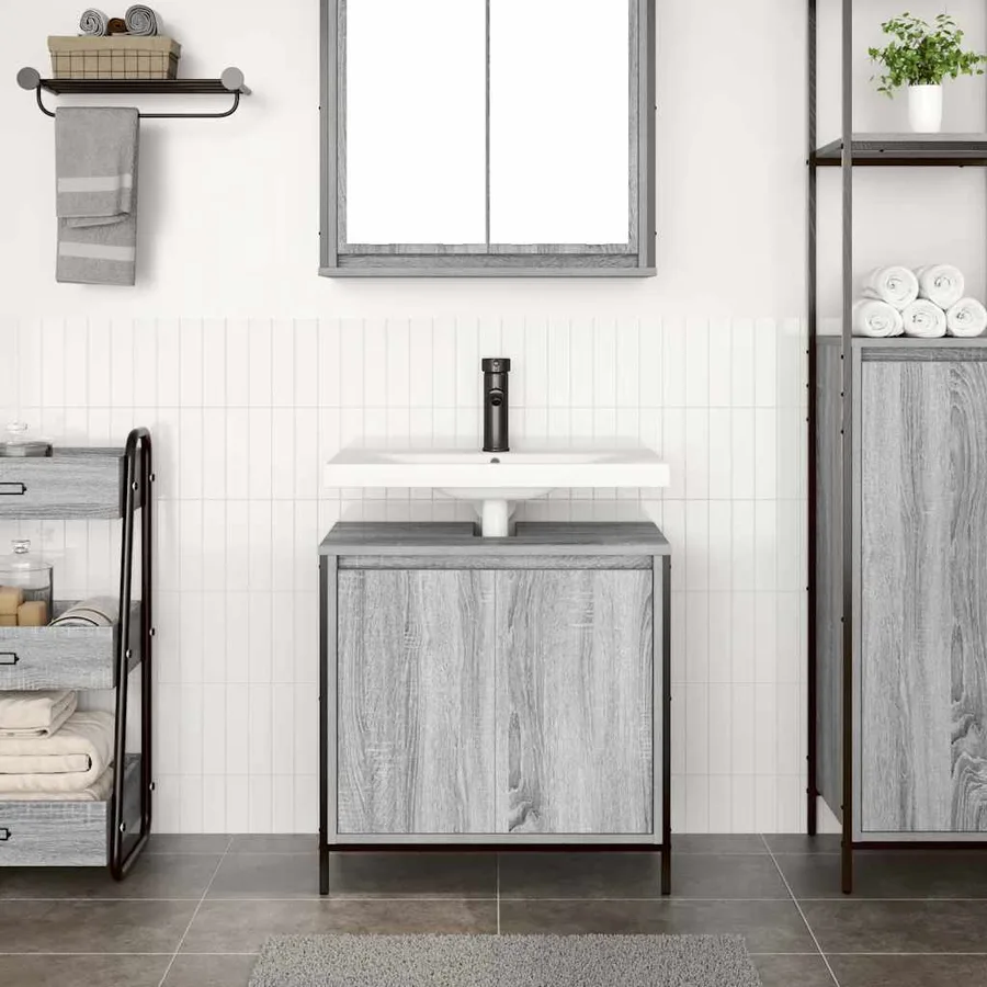 Meuble de salle de bain avec lavabo 60x34,5x60 cm - 3