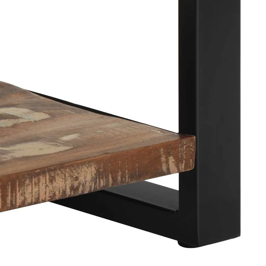 Table console multicolore 100x35x75 cm bois massif récupération - 8