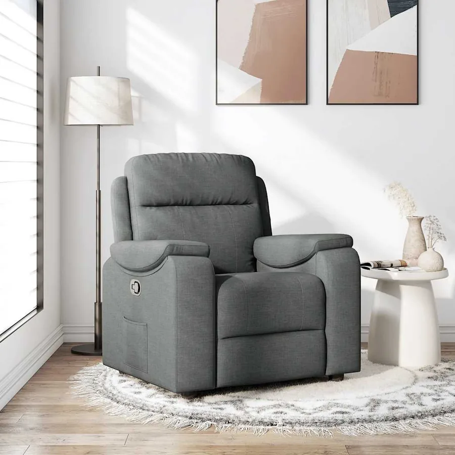 Fauteuil inclinable Gris foncé Tissu