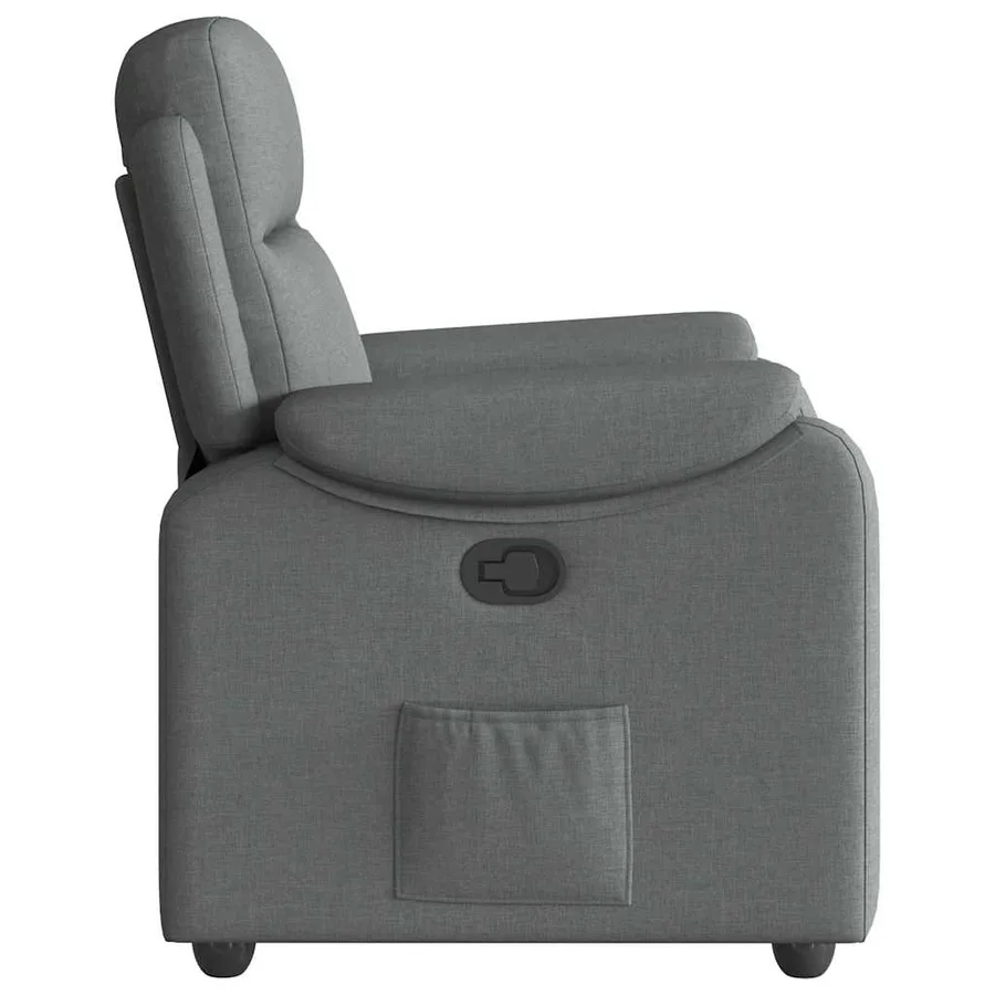 Fauteuil inclinable Gris foncé Tissu - 4