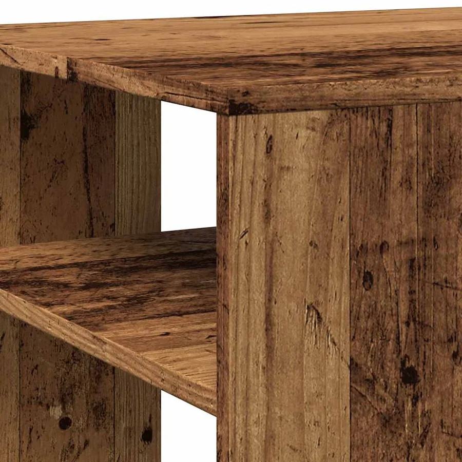 Table d'appoint vieux bois 100x50x40 cm bois d'ingénierie - 7