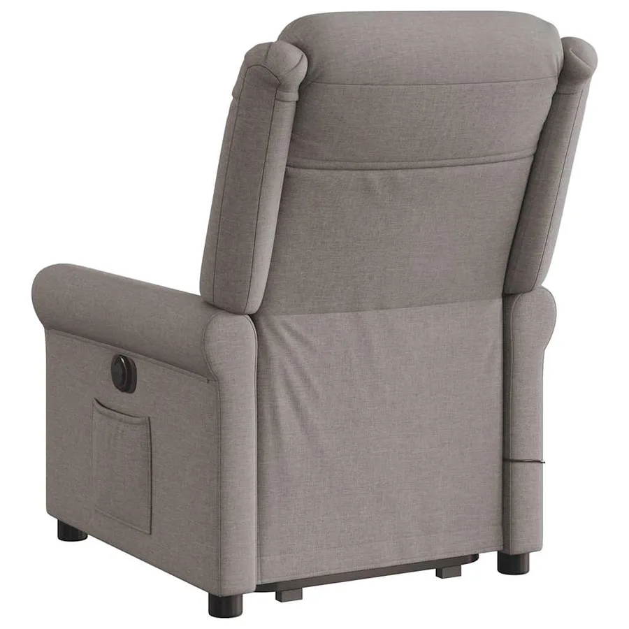 Fauteuil inclinable de massage Taupe Tissu - 8