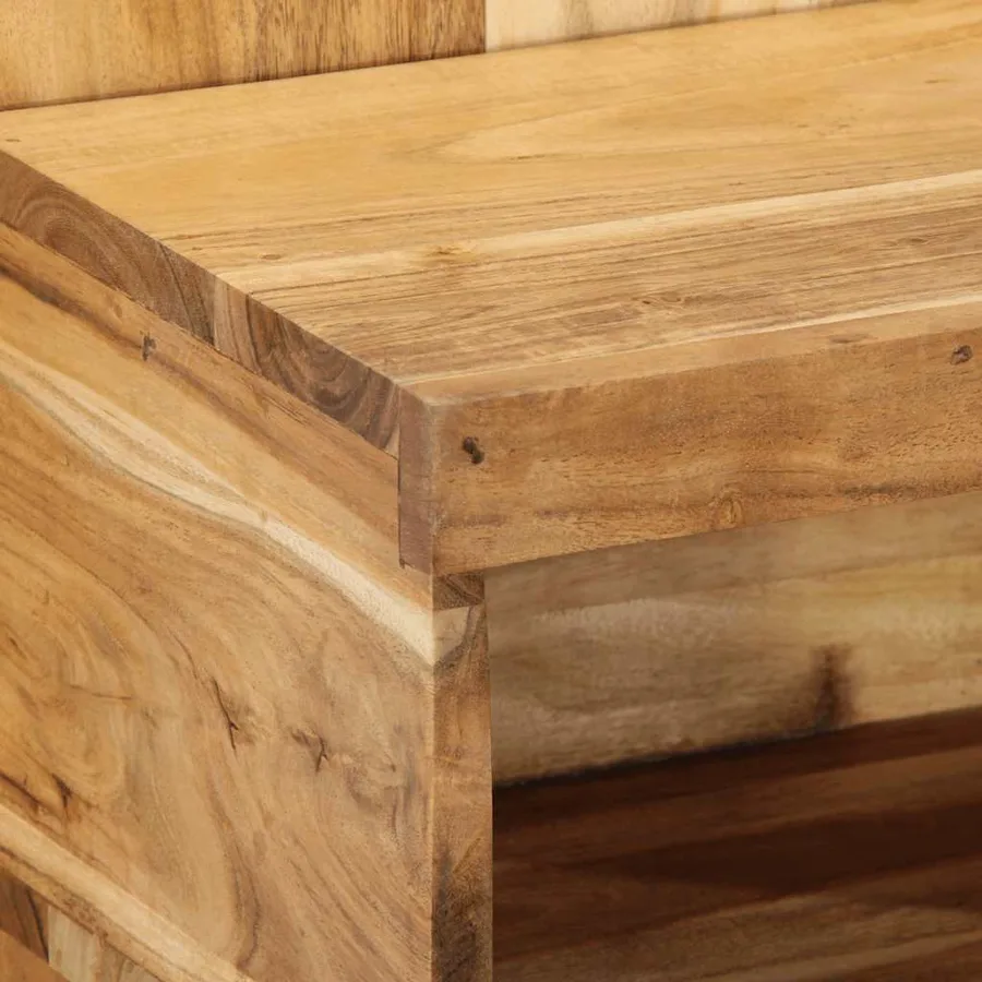 Table de chevet 50x27x50 cm bois d'acacia solide - 5