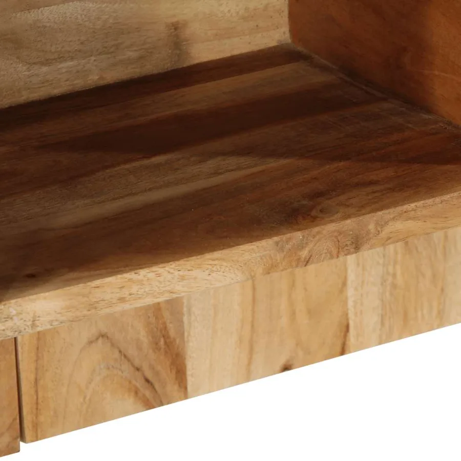 Table de chevet 50x27x50 cm bois d'acacia solide - 6