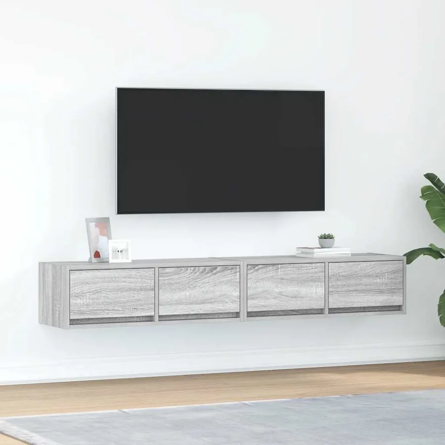 Meubles TV 2 pcs sonoma gris 80x31x25,5 cm bois d'ingénierie