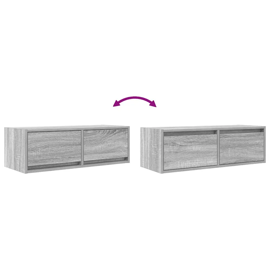 Meubles TV 2 pcs sonoma gris 80x31x25,5 cm bois d'ingénierie - 13