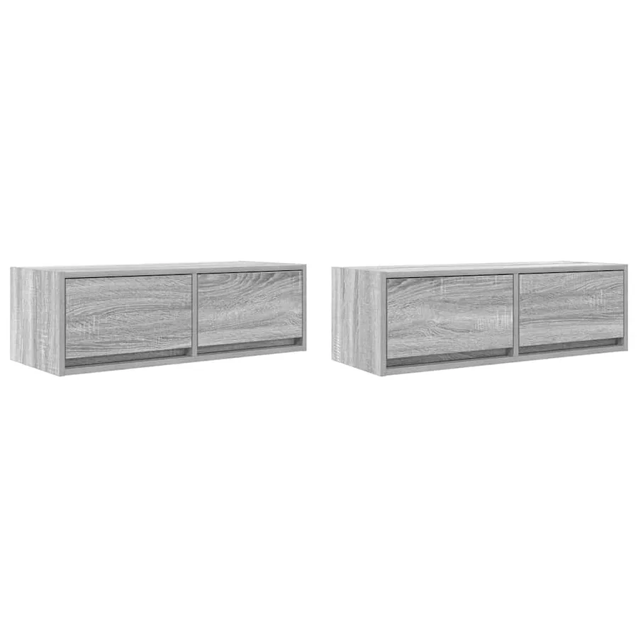 Meubles TV 2 pcs sonoma gris 80x31x25,5 cm bois d'ingénierie - 2
