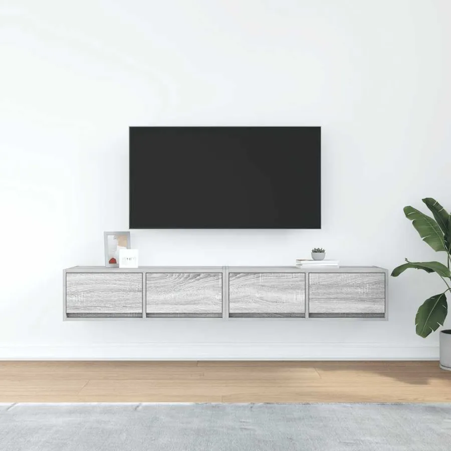 Meubles TV 2 pcs sonoma gris 80x31x25,5 cm bois d'ingénierie - 3