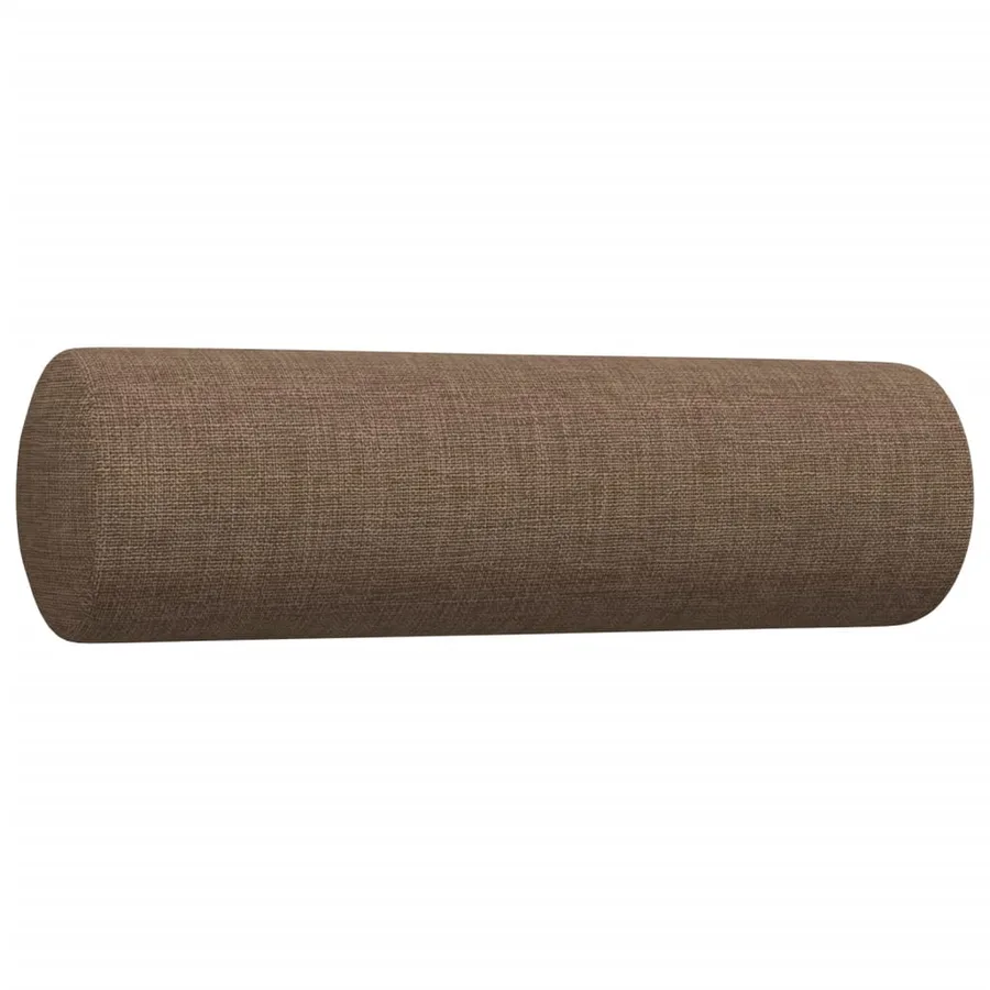 Ensemble de canapés 3 pcs avec coussins décoratifs marron tissu - 7