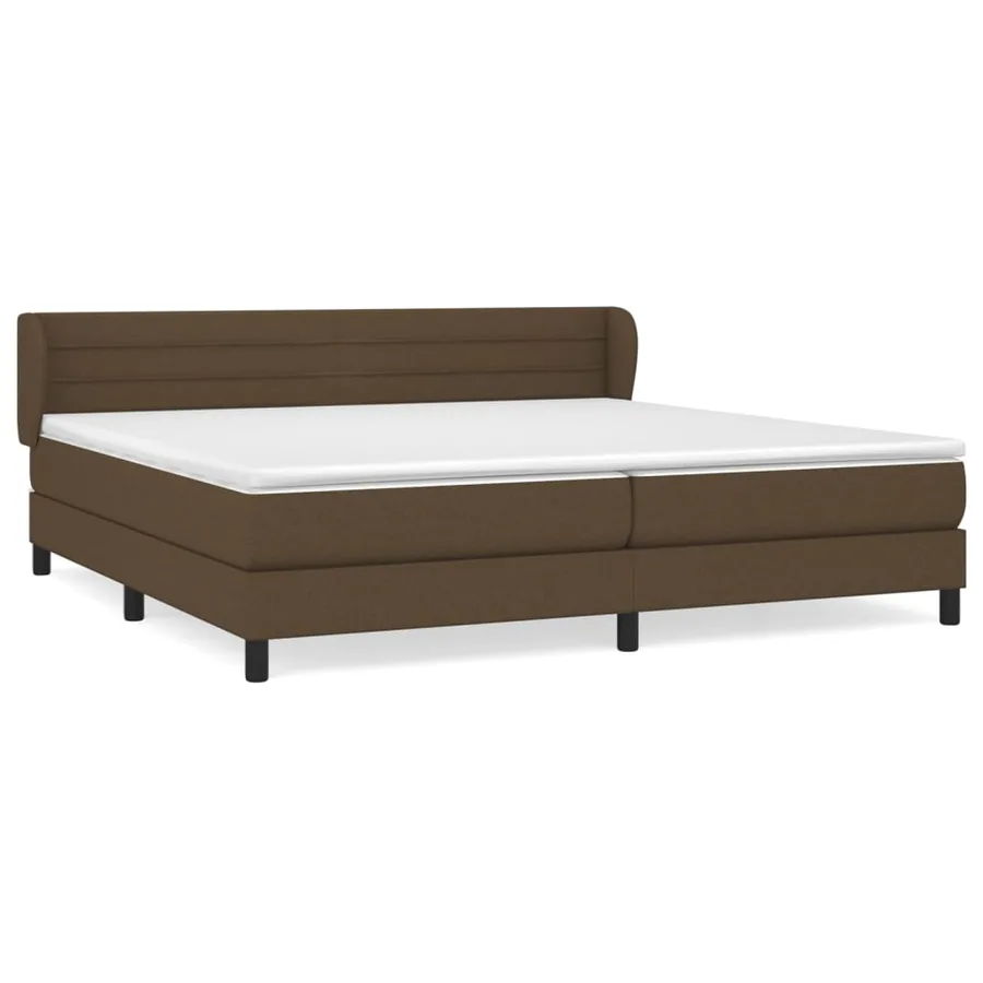 Sommier à lattes de lit avec matelas Marron foncé 200x200 cm - 2