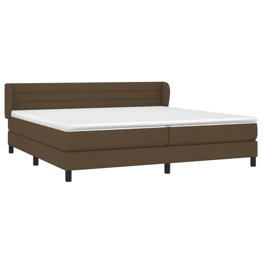 Sommier à lattes de lit avec matelas Marron foncé 200x200 cm - 3