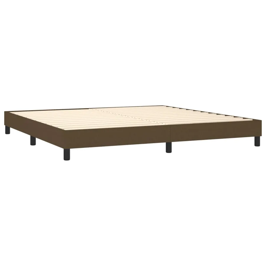 Sommier à lattes de lit avec matelas Marron foncé 200x200 cm - 4