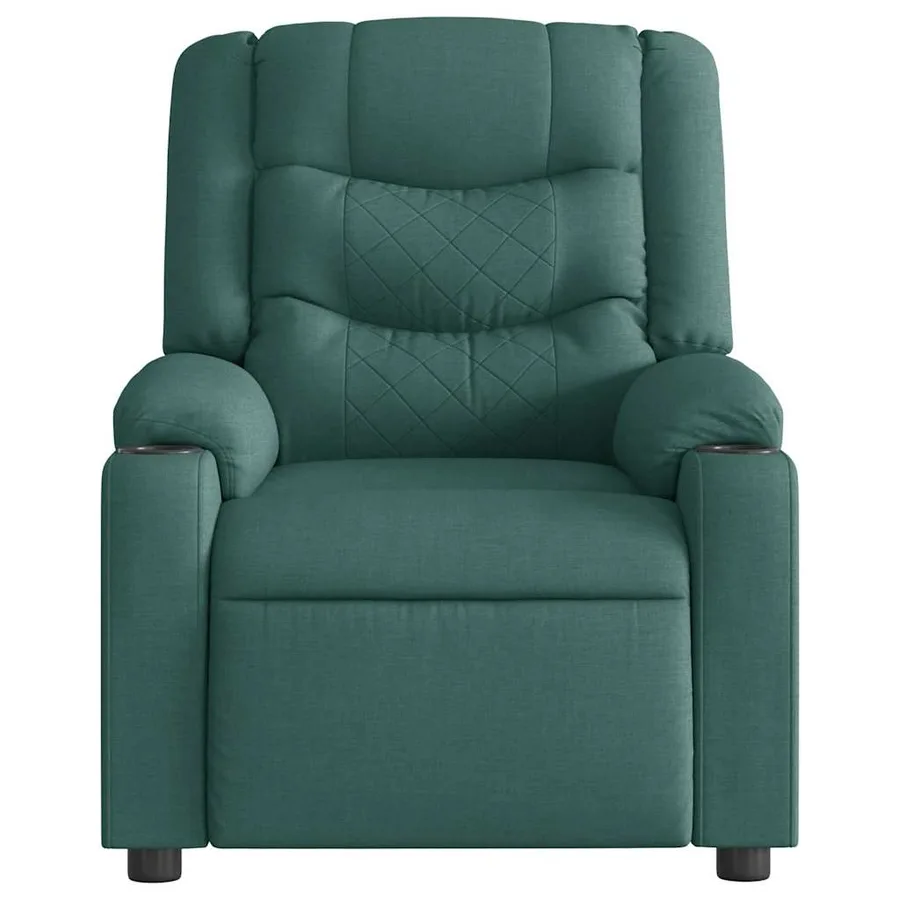 Fauteuil de massage inclinable Vert foncé Tissu - 3