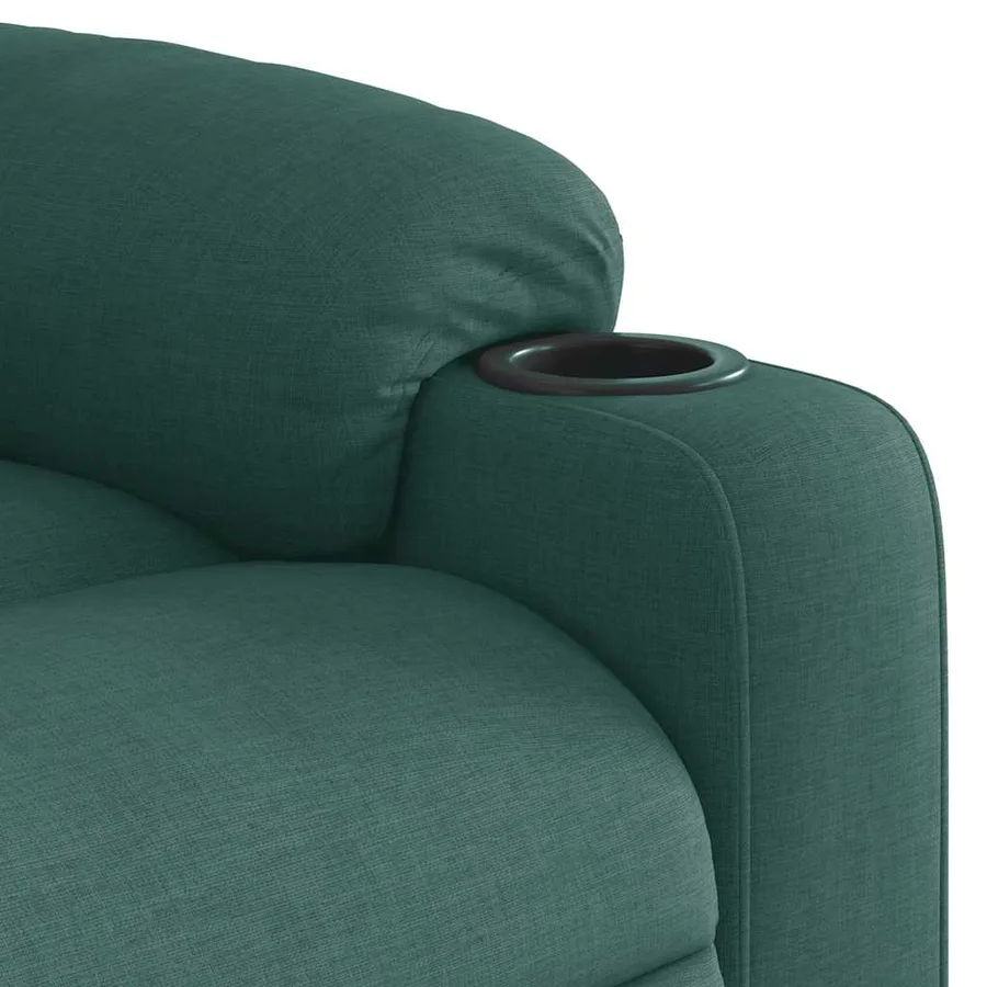 Fauteuil de massage inclinable Vert foncé Tissu - 9